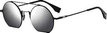 fendi ff 0291|Fendi Eyeline FF 0291 807 T4Black Metal Round Sunglasses .